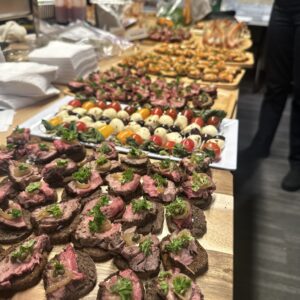 Beef Tenderloin Canapes, Mini Caprese Skewers