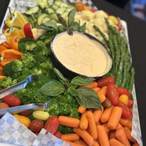 Vegetable Tray with Roasted Red Pepper Spread